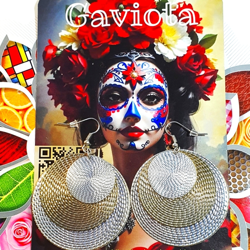 Gold & Silver Round Earings